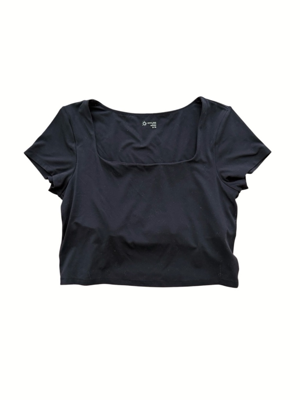 Offline by Aerie Black Real Me Square Neck Top Size XL - Picture 4 of 12